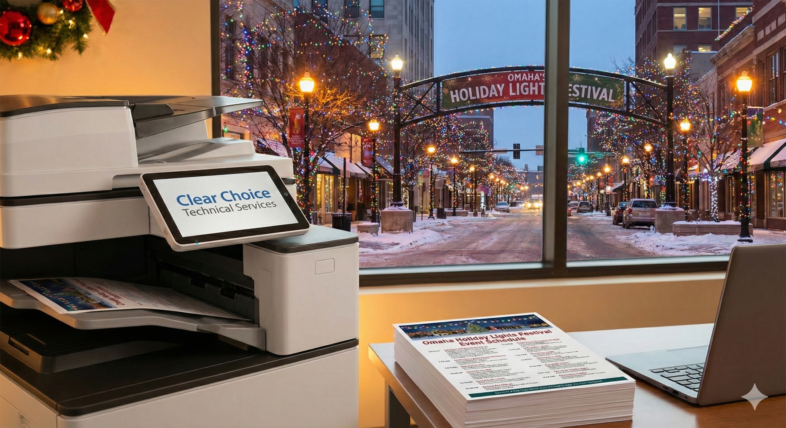 Read more about the article How Copier Leasing Supports Large Seasonal Events Like Omaha’s Holiday Lights Festival